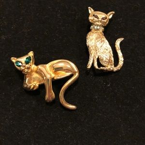2 Cool Cat Brooches